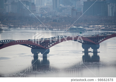 Seoul South Korea capital urban areal cityscape 98682878