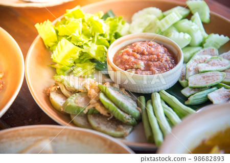 Shrimp Paste Chili Paste Asian street food Asian food is available 24 hours a day. Shrimp Paste Chili Paste Asian street food Asian food is available 24 hours a day. 98682893