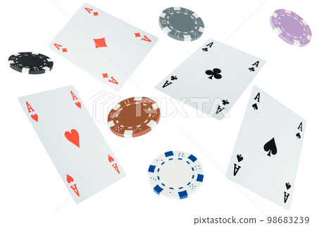 Poker playing cards. gambling and betting concept 98683239