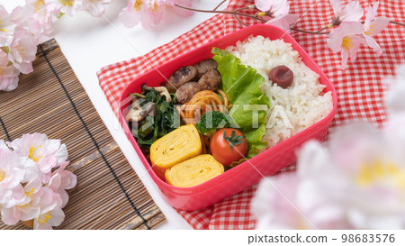 櫻花和便當/賞櫻圖 98683576
