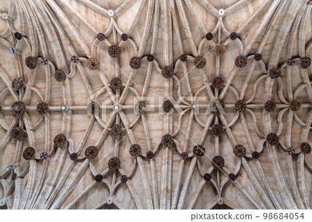 Renaissance Ribbed Vault in the Cathedral of Salamanca in Spain Renaissance Ribbed Vault in the Cathedral of Salamanca in Spain 98684054