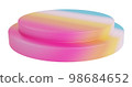 Pastel stage of double step circle podium. 98684652