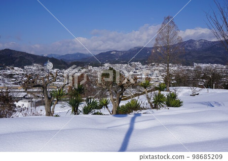 岡山縣津山市公園“Green Hills Tsuyama”：雪景 98685209