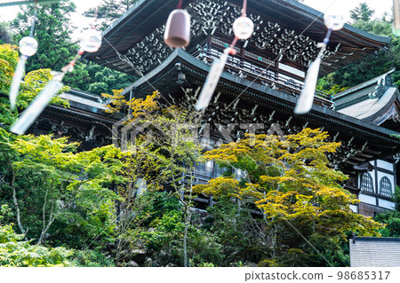 [Thirty-Three Kannon Pilgrimage Sites of China] No. 14 [Important Preservation District for Groups of Traditional Buildings] Miyajima Town, Daishoin Temple, Wind Chimes and Mani Hall 2, Hatsukaichi City, Hiroshima Prefecture 98685317
