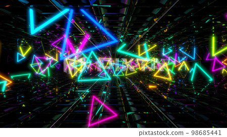 VJ colorful triangle tunnel pop dance nightclub [different version available] 98685441