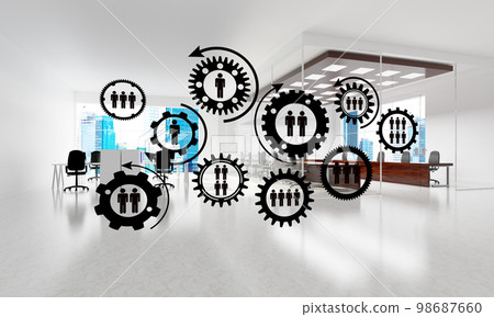 Networking and wireless connection as concept for effective modern business 98687660