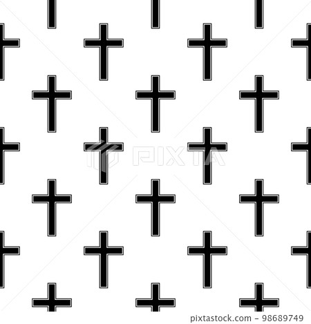 Seamless repeating pattern with a christian cross 98689749