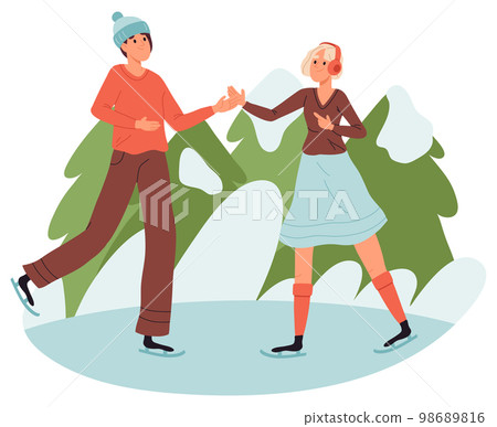 Christmas eve, families and friends winter holiday celebration. Xmas party festive preparation and winter activities cartoon vector illustration set. Happy celebrating people Christmas eve, families and friends winter holiday celebration. Xmas party festive preparation and winter activities cartoon vector illustration set. Happy celebrating people 98689816