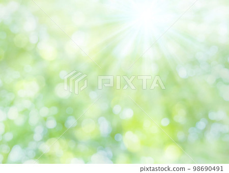 Light on a blurred green background 98690491