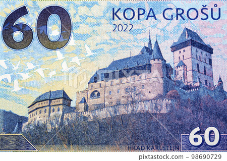 Karlstejn Castle from money 98690729