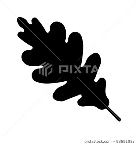 Oak leaf on white background vector illustration 98691082