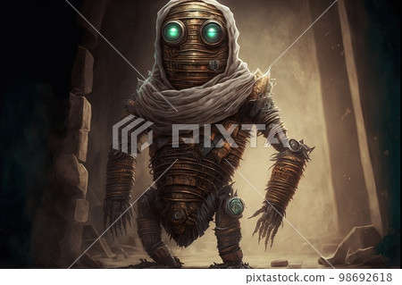 illustration of a mummy robot generative ai illustration of a mummy robot generative ai 98692618