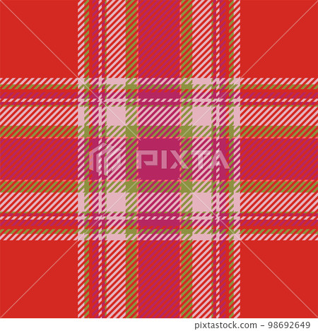 Plaid check pattern. Seamless fabric texture. Tartan textile print. 98692649