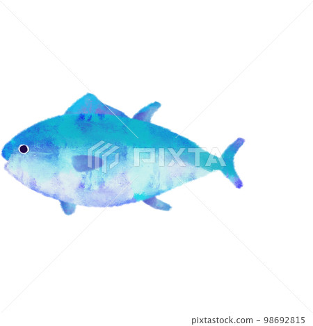 帶有淡淡水彩畫的海洋生物,金槍魚 帶有淡淡水彩畫的海洋生物,金槍魚 98692815
