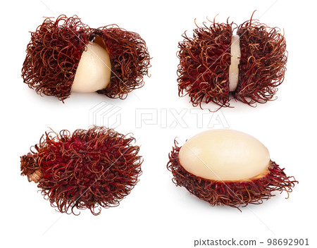 rambutan isolated on white background. Tropical fruit. Nephelium lappaceum 98692901