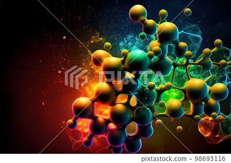 Abstract molecular backrgound 98693116