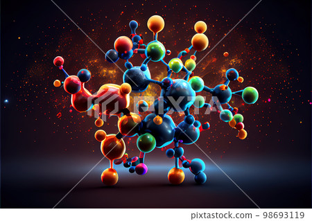 Abstract molecular backrgound 98693119