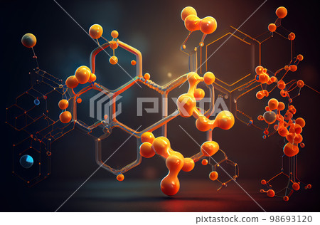 Abstract molecular backrgound Abstract molecular backrgound 98693120