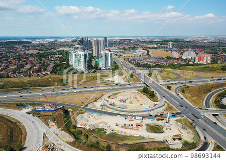Aerial view of Highway 403 in Mississauga, Ontario, Canada Aerial view of Highway 403 in Mississauga, Ontario, Canada 98693144