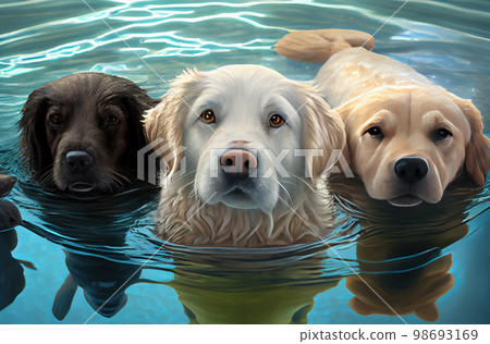 Pool party for the dogs 98693169