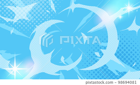 American comic style_Slash effect background_light blue_16:9 98694081