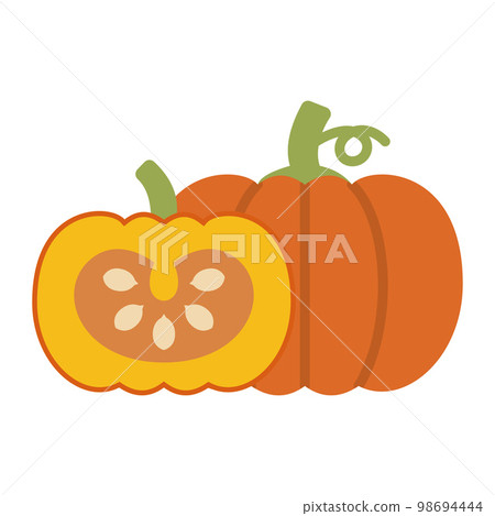 Pumpkin vegetable. Halloween or Thanksgiving. Vector color illustration. 98694444
