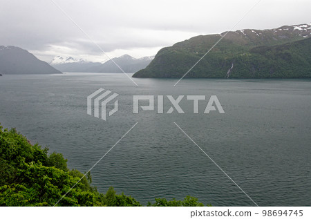 Beautiful norwegian fjord landscape - Andalsnes 98694745