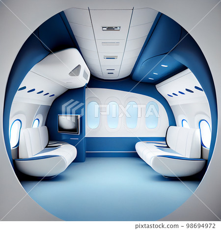 Space shuttle cartoon interior. 98694972