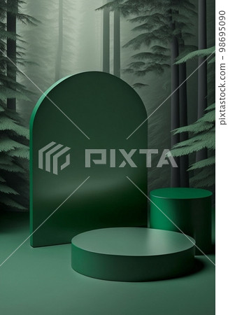 Podium for product advertisement or restaurant menus with beautiful background Podium for product advertisement or restaurant menus with beautiful background 98695090