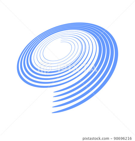 Spiral Design Element. Abstract Blue Swirl Icon. 98696216