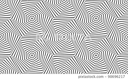 Abstract Seamless Geometric Hexagons Pattern. Lines Texture. Abstract Seamless Geometric Hexagons Pattern. Lines Texture. 98696217