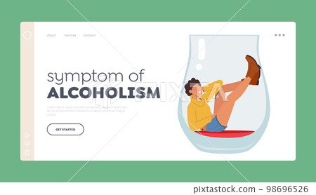 Symptom Of Alcoholism Landing Page Template. Drunk Woman Lying On Bottom Of Empty Wineglass. Alcohol Addiction Symptom Of Alcoholism Landing Page Template. Drunk Woman Lying On Bottom Of Empty Wineglass. Alcohol Addiction 98696526
