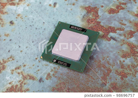 KYIV, UKRAINE - April 22, 2020. Intel Celeron 1000 processor KYIV, UKRAINE - April 22, 2020. Intel Celeron 1000 processor 98696757