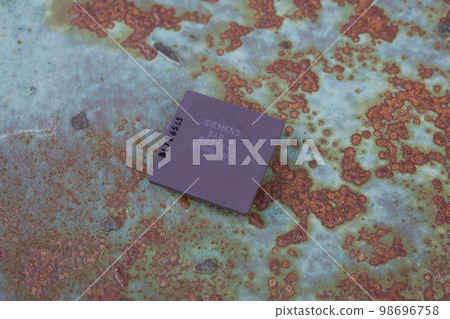 KYIV, UKRAINE - April 22, 2020. Siemens 286 processor 98696758