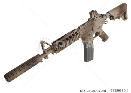Special forces rifle M4 with suppressor 98696804