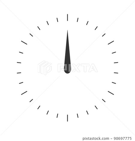 Round measuring scale with arrow. 360 degree twmplate of barometer, speedometer, tachometer, compass tool template isolated on white background 98697775