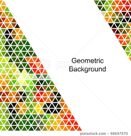 Beautiful festive background. Bright colorful triangles. Vector design template. eps 10 Beautiful festive background. Bright colorful triangles. Vector design template. eps 10 98697870