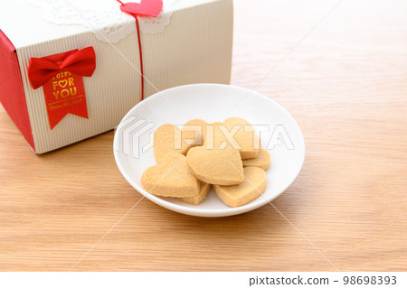 白盤心形手工餅乾 情人節白色情人節禮盒 98698393