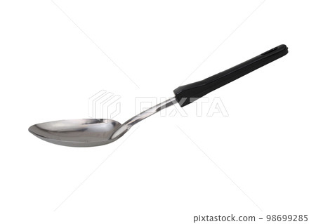 Stainless steel ladle isolated on white background Stainless steel ladle isolated on white background 98699285