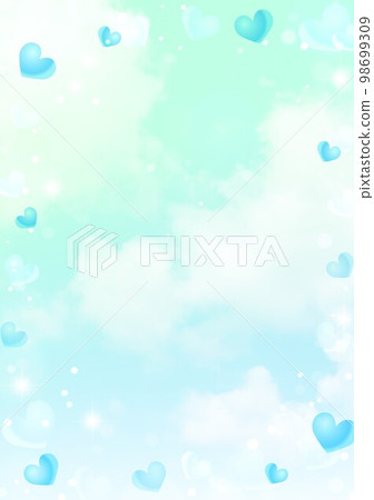 heart and cloud background heart and cloud background 98699309