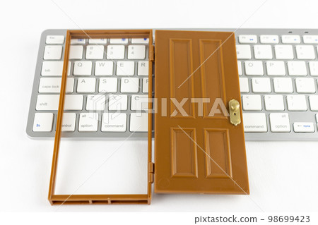 鍵盤和門計算機後門圖像 98699423