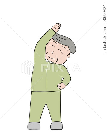 做廣播操的老年人 98699424