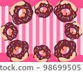 Donut background (chocolate) 98699505
