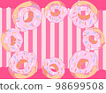 Donut background (strawberry chocolate) 98699508