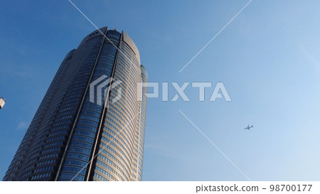 Roppongi Hills and jet plane Roppongi Hills and jet plane 98700177