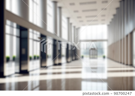 Blur background of empty entrance hall of modern public station or large convention center lobby Blur background of empty entrance hall of modern public station or large convention center lobby 98700247