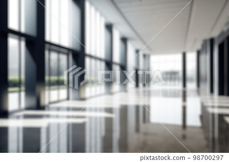 Blur background of empty entrance hall of modern public station or large convention center lobby Blur background of empty entrance hall of modern public station or large convention center lobby 98700297