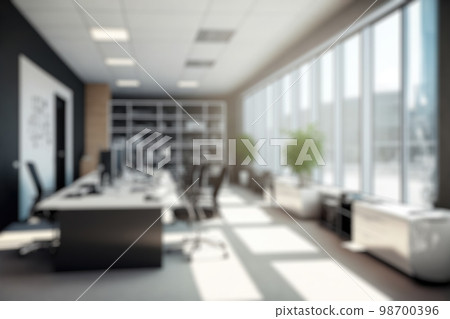 Blur background of modern office interior design. Contemporary workspace for creative business. Blur background of modern office interior design. Contemporary workspace for creative business. 98700396