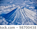 Fuji in winter seen from above 98700438