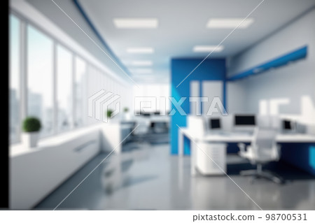Blur background of modern office interior design. Contemporary workspace for creative business. 98700531